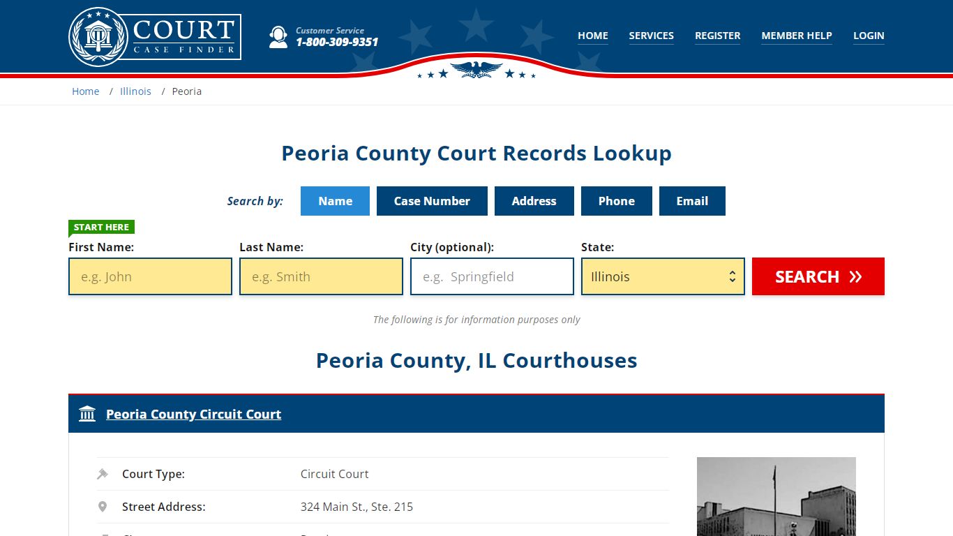 Peoria County Court Records | IL Case Lookup